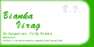 bianka virag business card