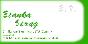 bianka virag business card
